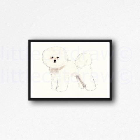 480x480 buy bichon frise print dog watercolor white dog painting print