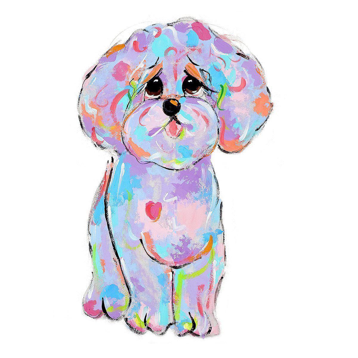 1200x1200 canvas bichon frise original dog painting