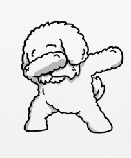 190x228 funny bichon frise dabbing dog dab dance mouse pad spreadshirt