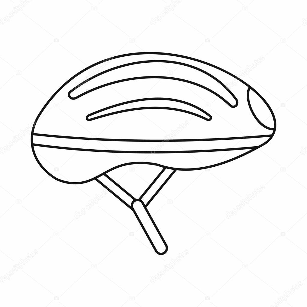 1024x1024 Bicycle Helmet Drawing In Bike Helmet Coloring Page