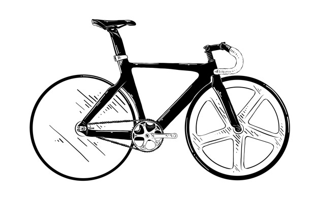 626x395 Hand Drawn Sketch Of Bicycle In Black Vector Premium Download