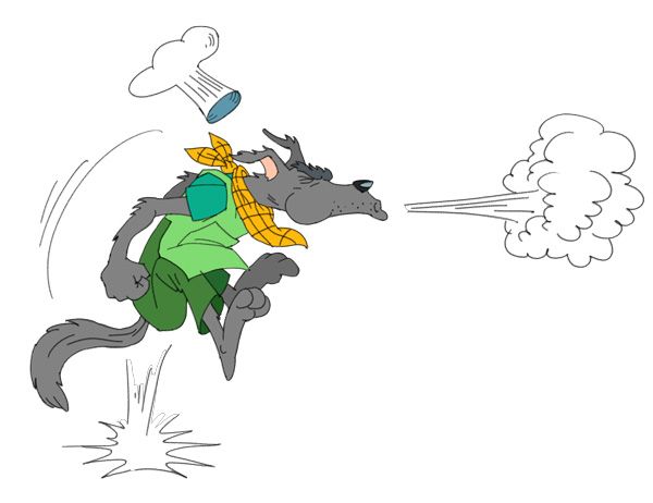 600x462 Then I'll Huff And Puff And Blow Your House Down! Drawing