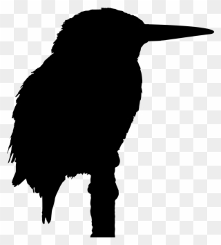 320x355 Big Bird Kingfisher Silhouette Drawing