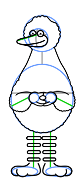170x374 How To Draw Big Bird From Sesame Street