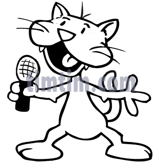 530x538 Free Drawing Of Comedy Cat Bw From The Category Pets