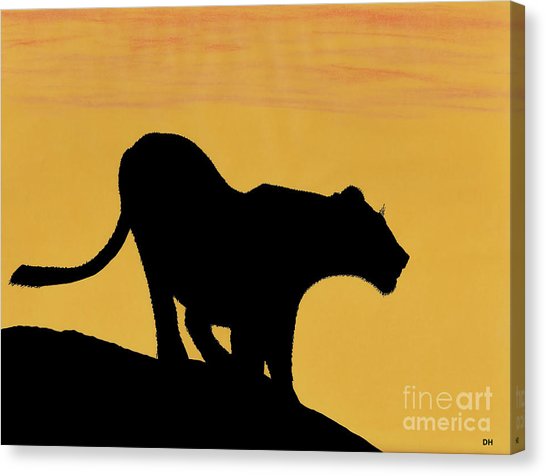 546x476 Big Cat Drawings Canvas Prints