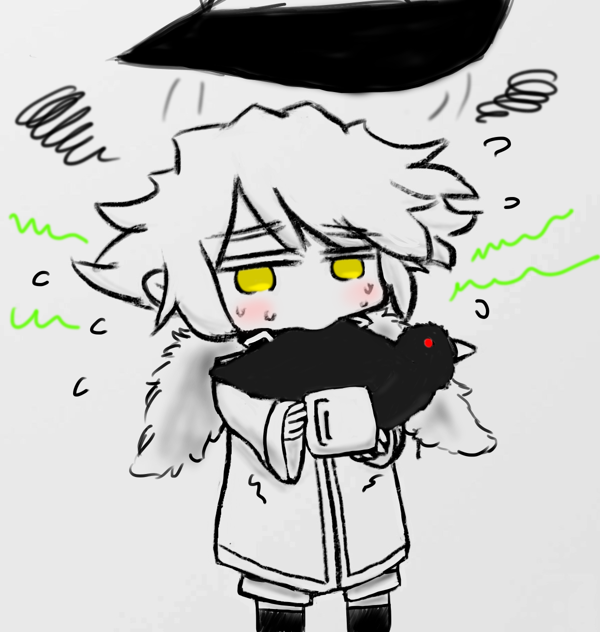 1199x1264 just a birb wizard didn't do a big drawing yet, but decided