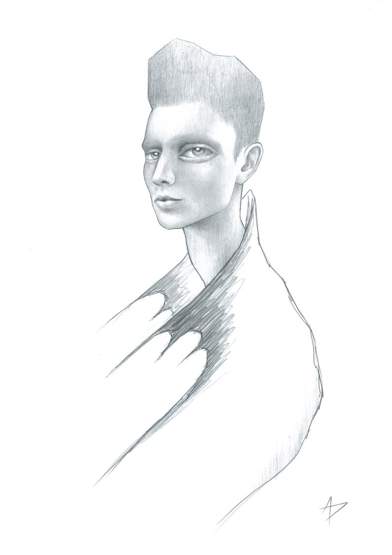 794x1123 Gone Original Graphite Drawing Pop Surrealism Portrait Etsy