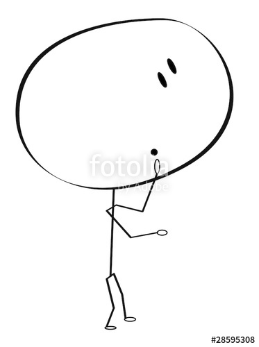 373x500 Drawing Cartoon Man With A Big Head Stock Image And Royalty Free