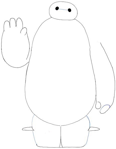 463x594 How To Draw Baymax From Big Hero In Easy Step
