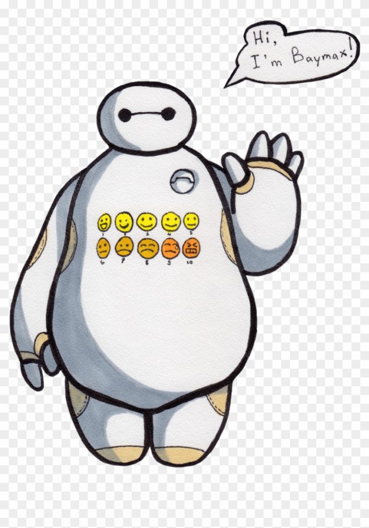 728x1043 Baby Baymax Drawing Big Hero Easily Armor Step