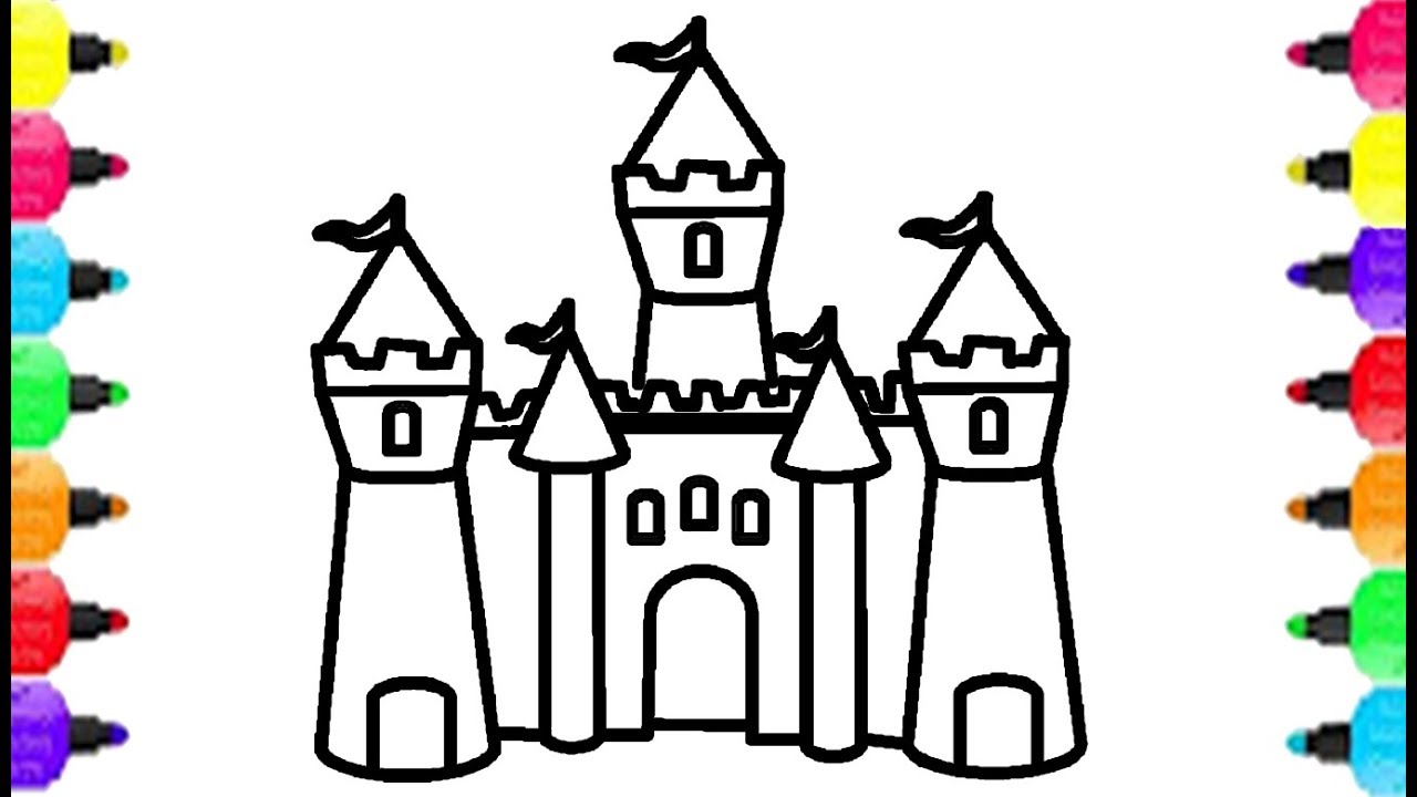 1280x720 Princess's House Coloring Pages Coloring Princess's House Big