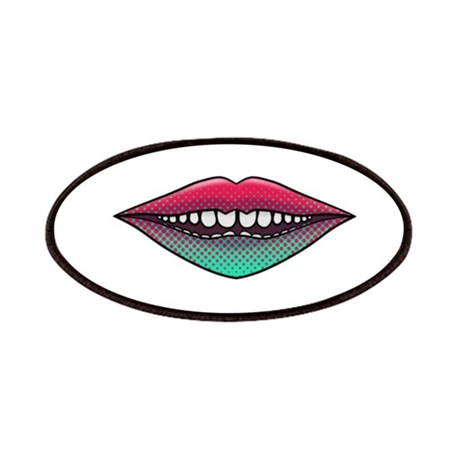 460x460 Big Pink Lips Trucker Patches