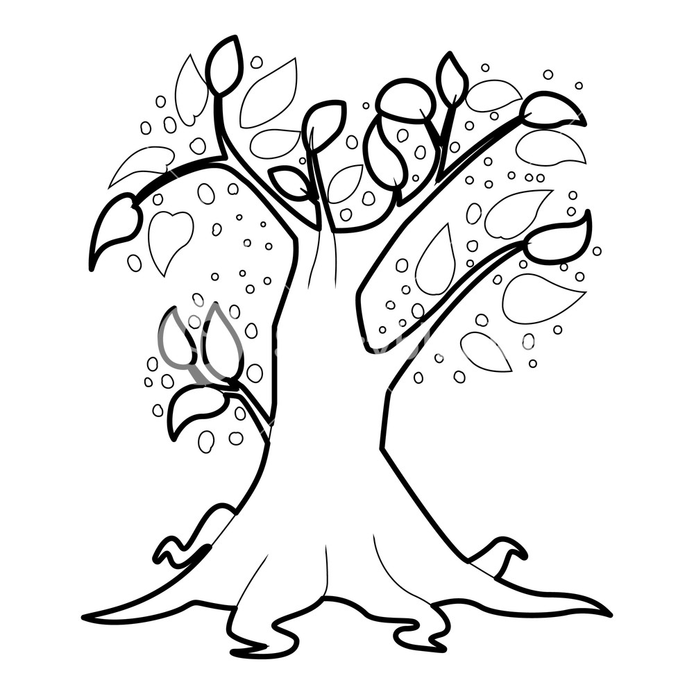 1000x1000 big tree icon outline illustration of big tree vector icon