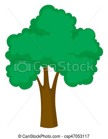 367x470 Big Tree On White Background Illustration