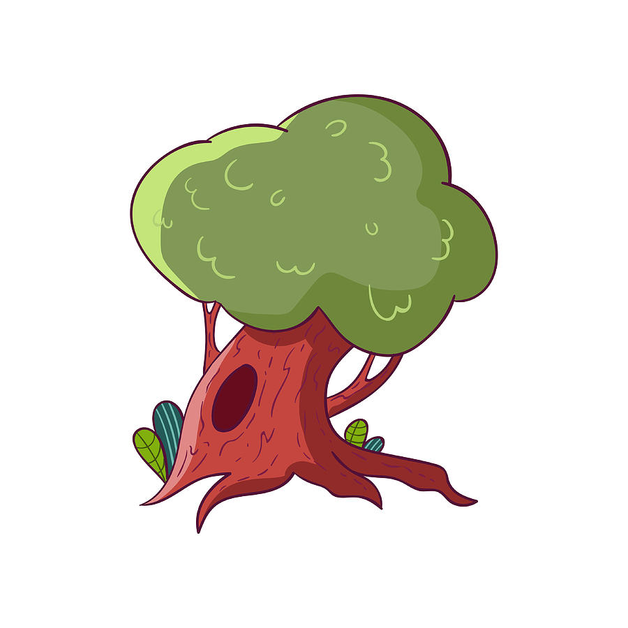 900x900 Green Fairy Oak With Hollow Big Tree From Wonderful Forest