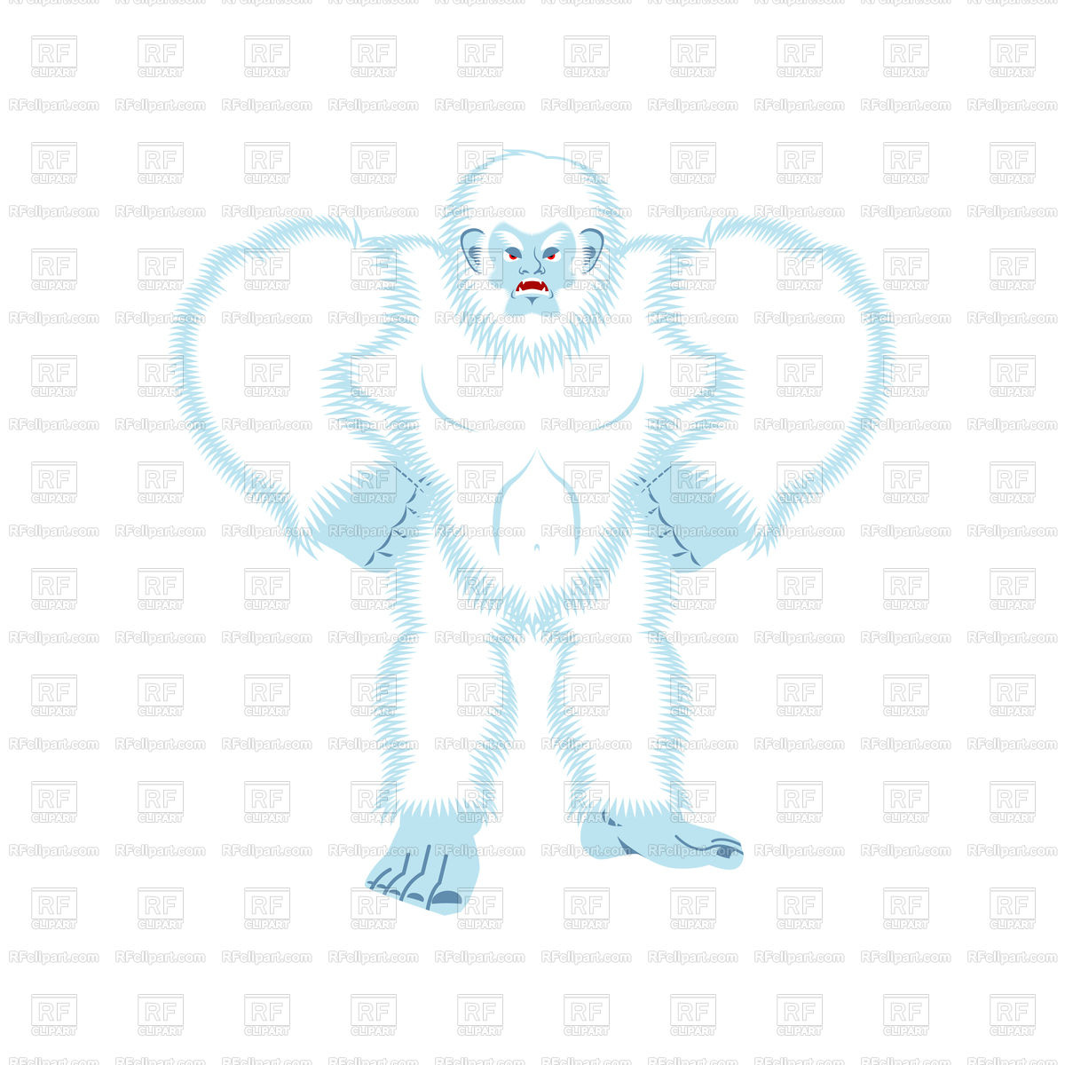 1200x1200 Yeti Angry Bigfoot Vector Image Of Plants And Animals