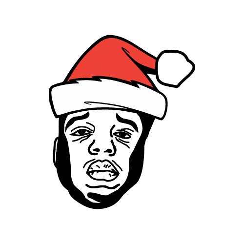 500x500 Biggie Smalls Christmas Hip Hop Heads Stickers