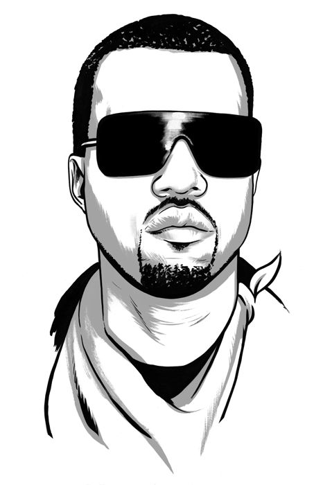 453x700 Kanye Web Skewl Drake Art, Art, Portrait