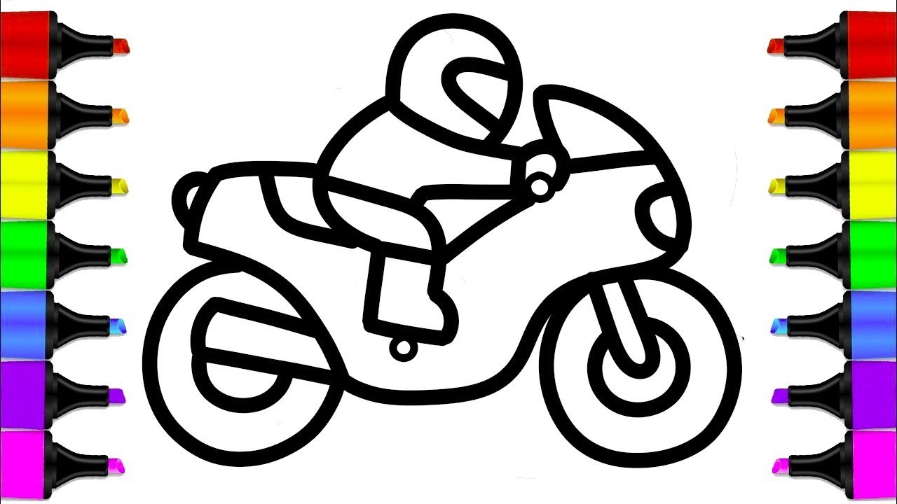 1280x720 Easy Motorcycle Drawing Step