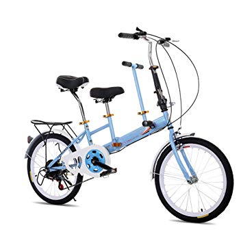 355x355 oukaning folding tandem bike family bicycle seater double