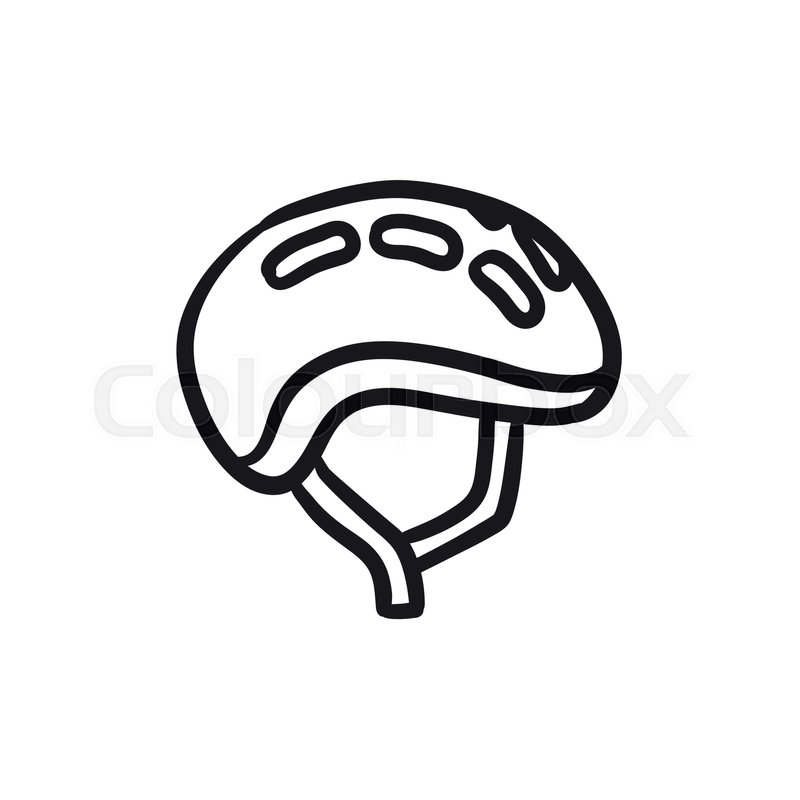 800x800 Bicycle Helmet Vector Sketch Icon Stock Vector Colourbox