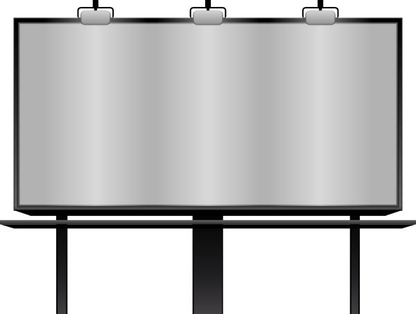 600x454 Blank Billboard Clip Art Free Vector In Open Office Drawing