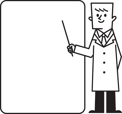 428x403 Doctor Pointing To The Billboard Stock Vectors