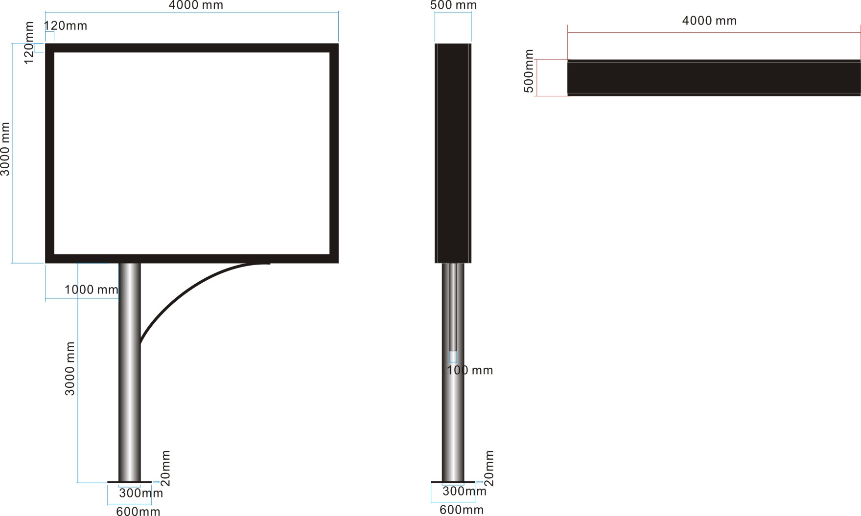 1759x1055 Billboard Drawing Double Sided For Free Download