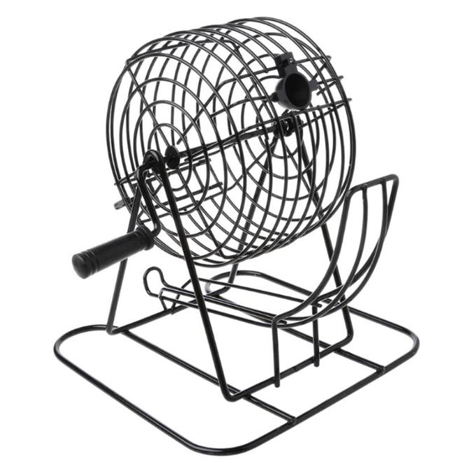 670x670 Shuffle Classic Metal Bingo Cage Set