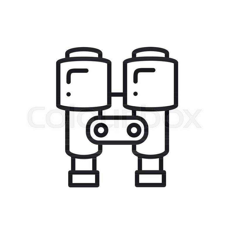 800x800 Binoculars Line Icon Lantern Optical Stock Vector Colourbox