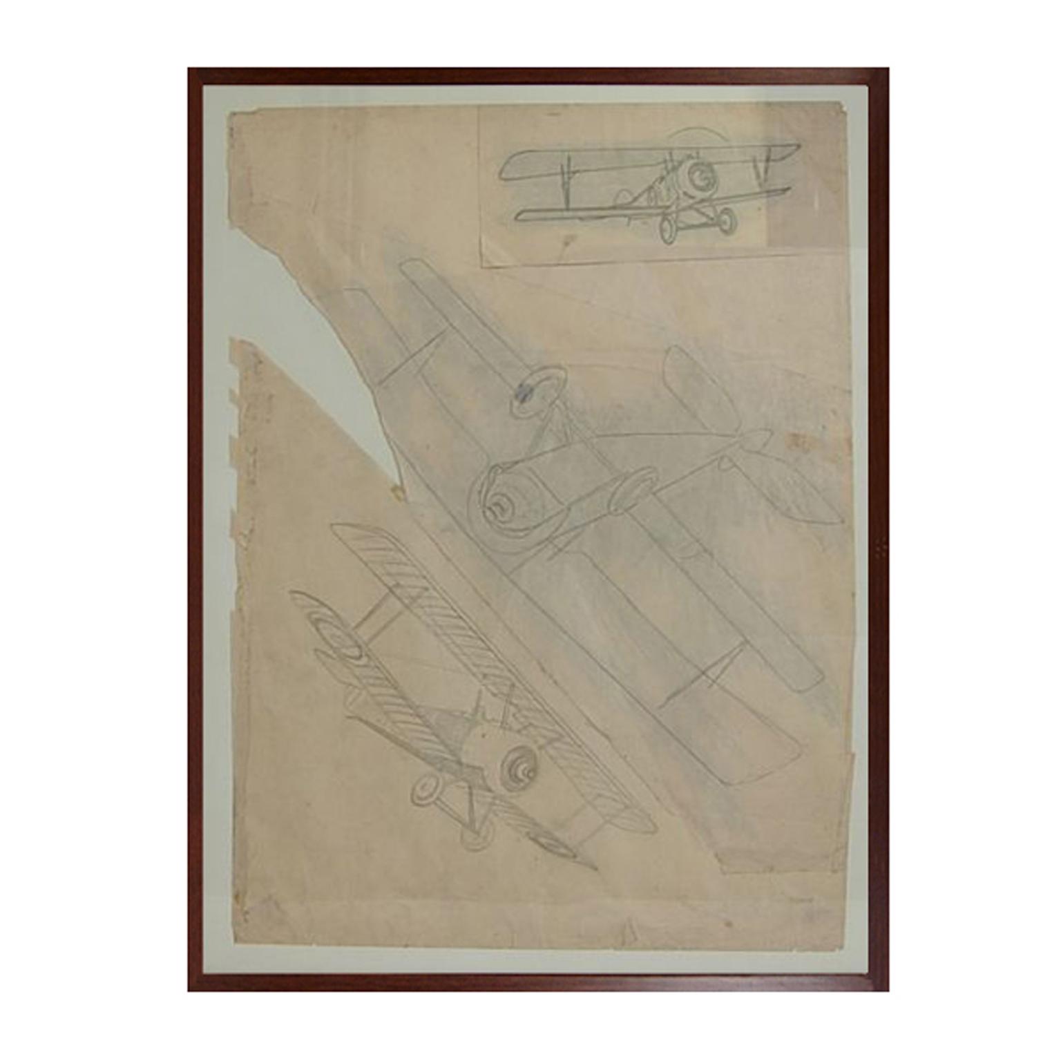 1536x1536 drawing representing three different biplanes wwi for sale