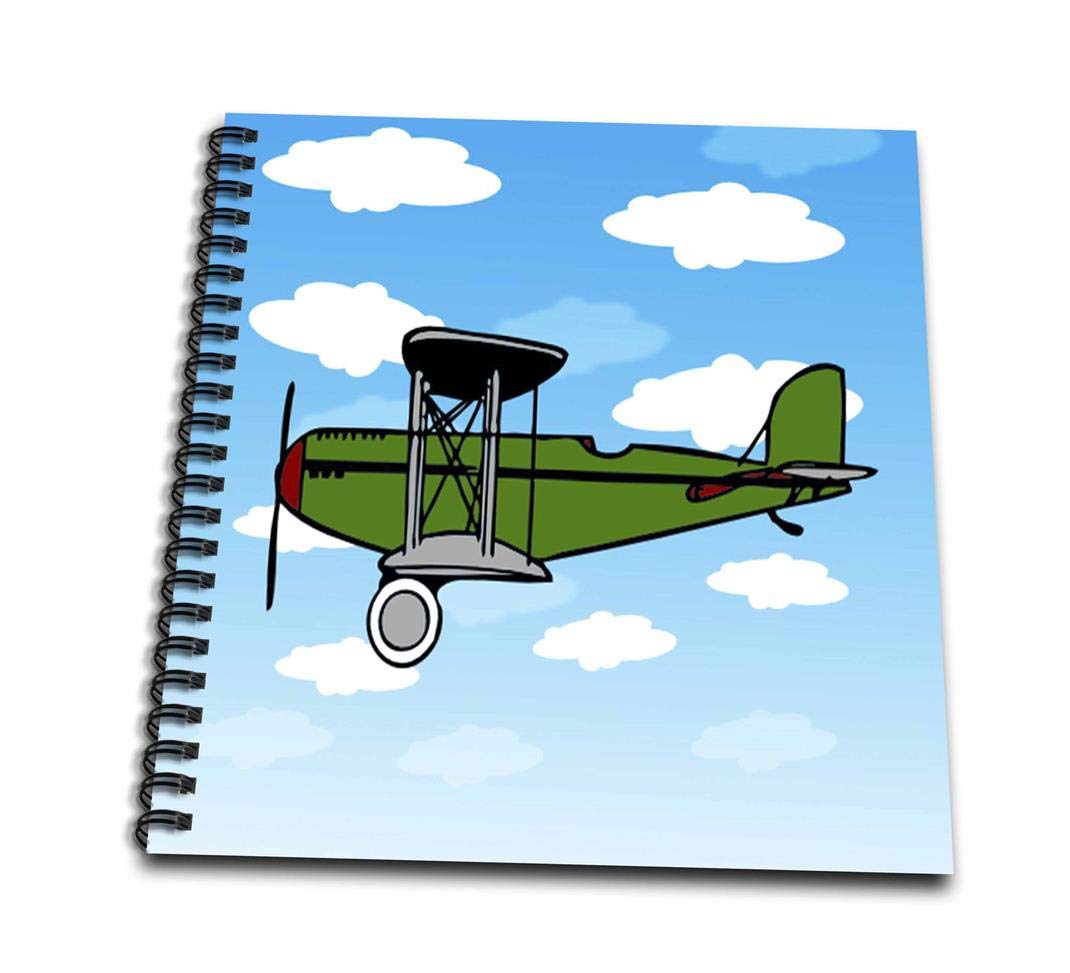 1070x973 biplane with clouds n sky drawing book