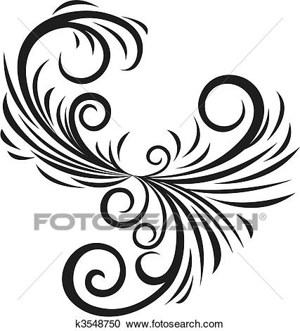 427x470 fancy drawings fancy bird flower emblem deve drawing