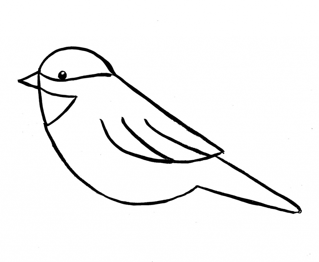 1024x843 Bird Outline Drawing Free Download Clip Art