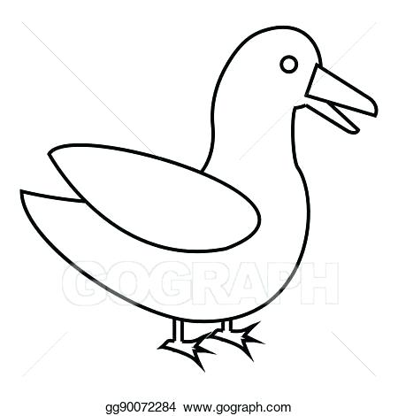 450x470 Drawing Of A Goose