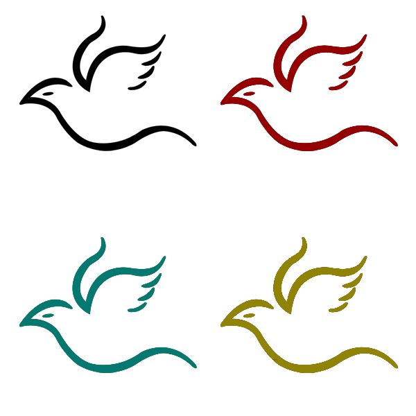 600x600 Flying Bird Simple Logo