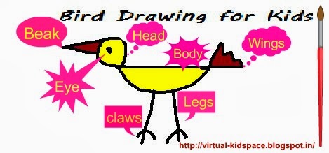 469x219 Bird Drawing For Kids Virtual Kidspace