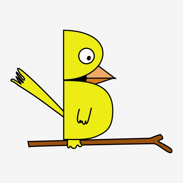 640x640 Childrens Drawing Little Bird Kindergarten Stick Figure, Standing