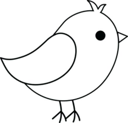 437x420 Simple Drawing Of A Bird