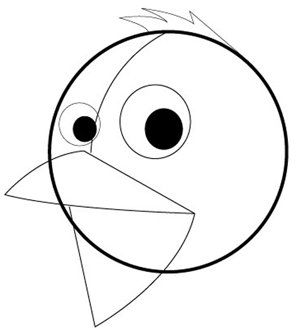 300x335 How To Draw Cartoon Birds With Easy Step