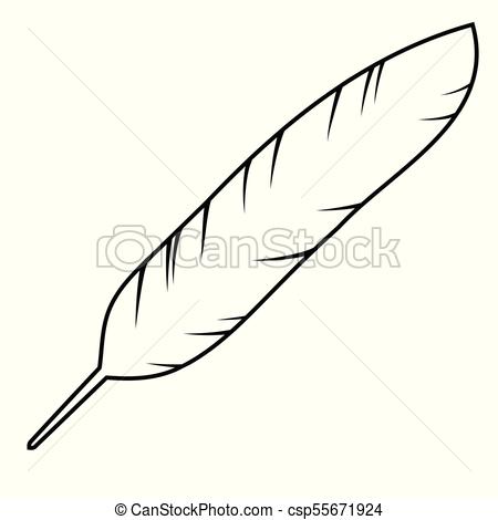 450x470 Icon Of The Bird Feather Vector Illustration