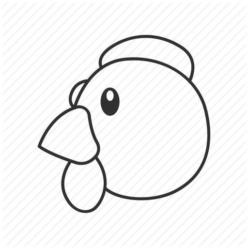 512x512 Bird, Bird's Head, Chicken, Chicken Face, Chicken's Head, Cute