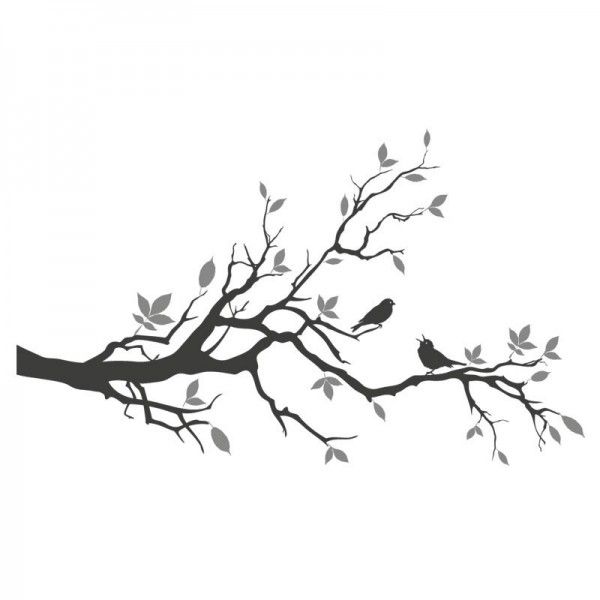 600x600 Tree With Bird Clipart