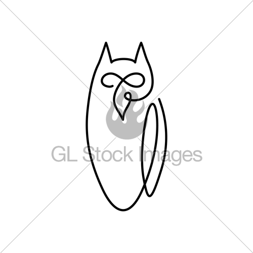 500x500 Vector Continuous Line Drawing Bird Owl Owl Logo Design Gl