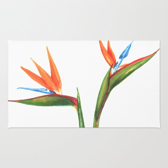 550x550 Bird Of Paradise Flowers Rug