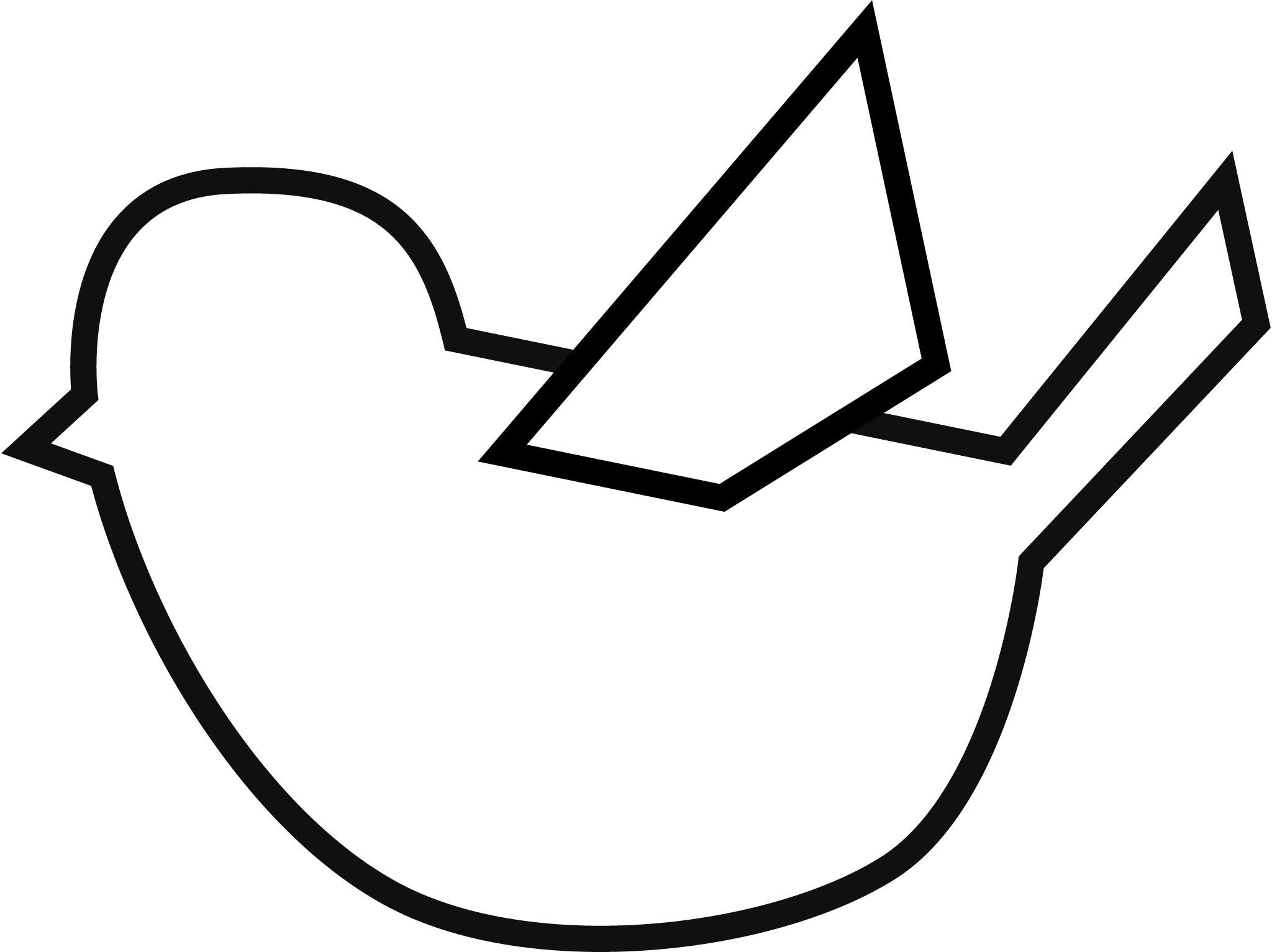 Bird Outline Drawing | Free download on ClipArtMag