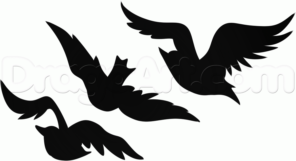 1028x562 how to draw divergent tris birds tattoo, step