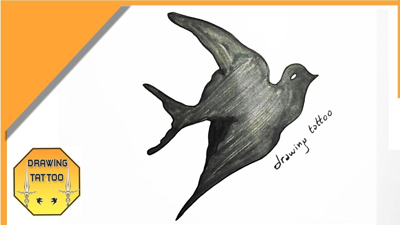 1280x720 How To Draw A Bird Tattoo Style