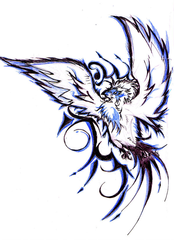 600x826 Blue Bird Tattoo Design